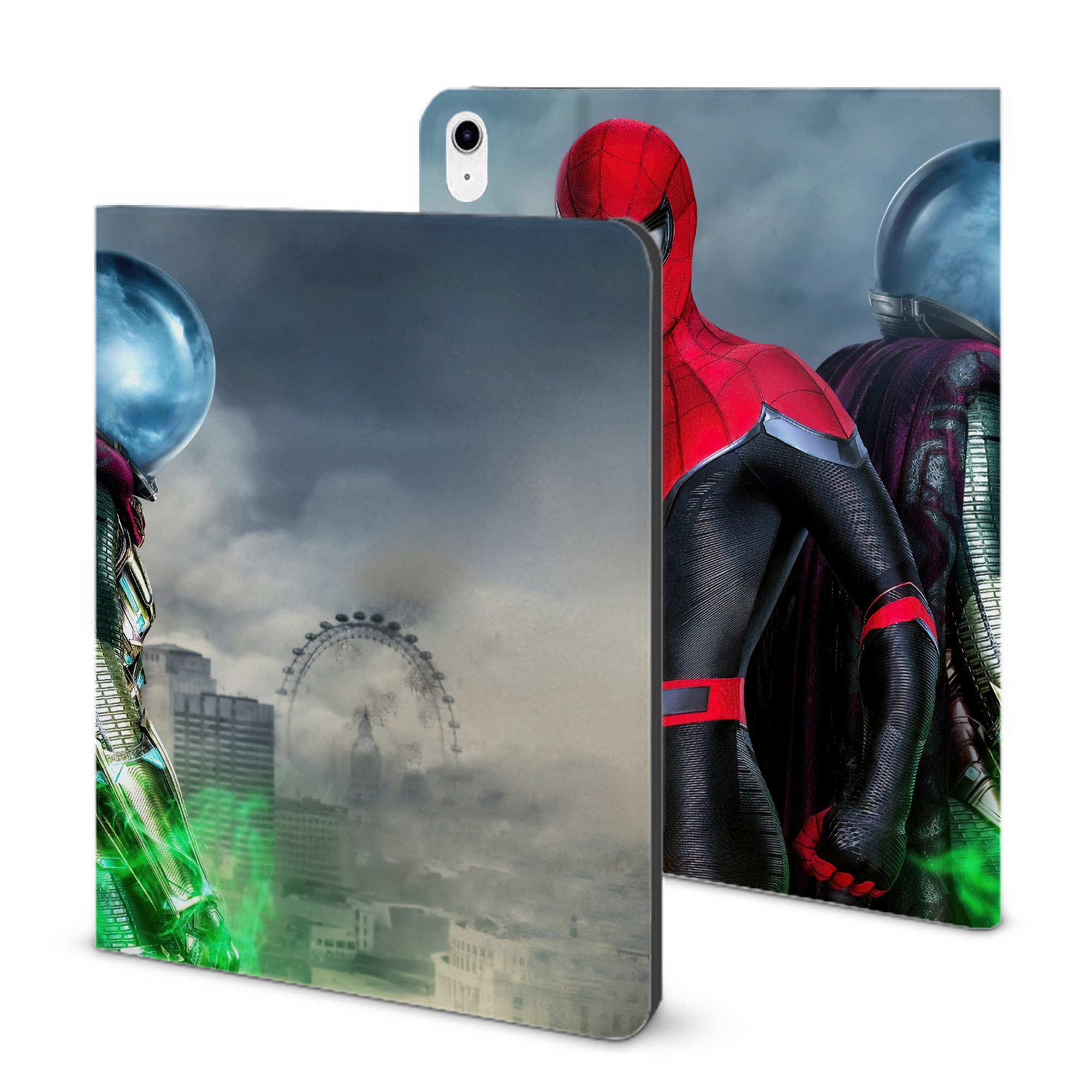 （画像用） Spider Man スパイダーマン IPad ケース ブック型 PUレザー TPU 耐衝撃 軽量 薄型 ペン収納なし 全面保護 IPad 各モデル対応